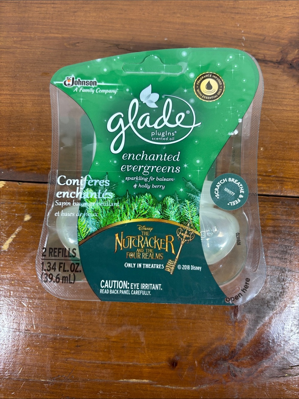 NWT Glade Enchanted Evergreens Set Two Scented Oil Refills pluging 39.6ml 2018